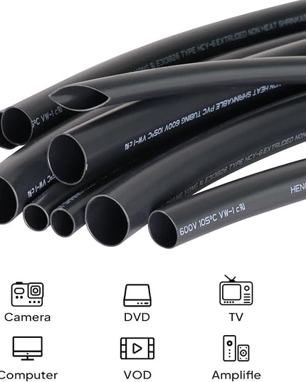 SUNNAREPOON Black Wire Harness Tubing, Car Unshrinkable Insulation Cord Sleeve for Wire Shielding Sheathing Organizer/Protection/Covering (3/4''(20MM) - 10FT(120INCH))