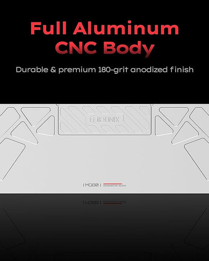 IQUNIX MQ80 Low Profile Mechanical Keyboard for Work and Gaming Tri Mode Wireless Wired CNC Aluminum Hot Swappable RGB Backlit Long Battery Life VIA Support (Black)