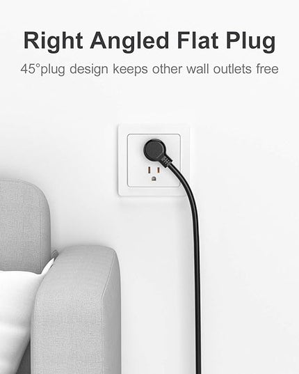 Surge Protector Power Strip - 12 Outlets,3 USB+USB-C 3.4A Ports, 6Ft Extension Cord, 1875W/15A, 4360Joules, Overload Protection - Ideal for Home & Office Use (Black-USBC)