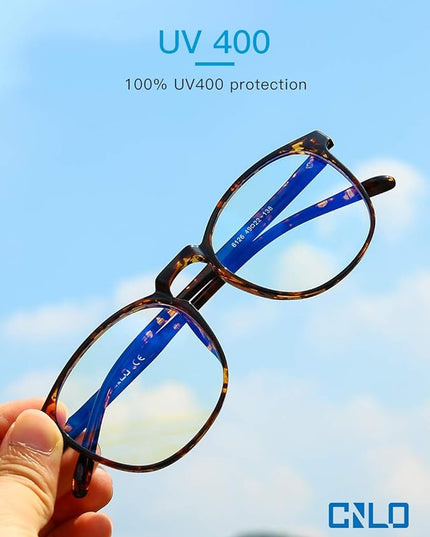 CNLO Blue Light Blocking Glasses,Computer Glasses,Anti Eyestrain, Lightweight Frame Eyeglasses,Men/Women… (Amber)