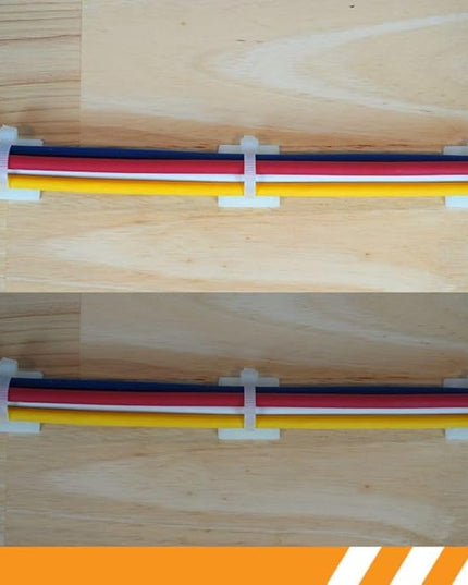 GTSE 100 Pack Of White/Clear Screw Mounts, Zip Ties Up To 0.2" Wide, Saddle Type Zip Tie Anchors