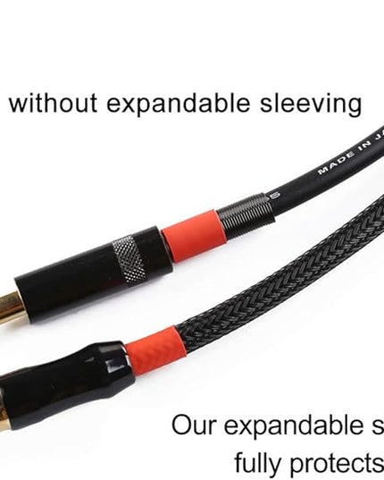 25ft - 3/4 inch PET Expandable Braided Sleeving – Black – Alex Tech Braided Cable Sleeve
