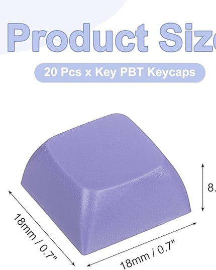 PATIKIL PBT Keycap Set, 20Pcs Colorful Mechanical Numeric Keypads Portable Blank Keycaps for Daily Office Work Gaming Entertainment Creative Design, Purple