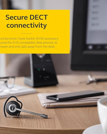 Jabra Engage 65 SE (Second Edition) Wireless Headset, Convertible – Telephone Headset with Industry-Leading Wireless Performance, Advanced Noise-Cancelling Microphone, All Day Battery Life - Black