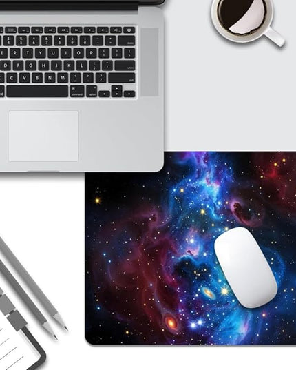 Shiny Blue Square Mouse pad, Texture, Waterproof, Anti Slip Rubber Base, Computer Mouse pad, Laptop Mouse pad