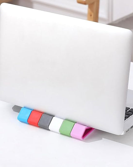 Ywmsfl 2Pcs Lightweight Portable Laptop Stand Small Cooling Slip Silicone Tilting Pad Small Tablet Ergonomic Stand for Typing