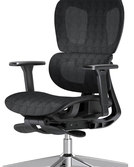 PatioMage Ergonomic Office Chair, Big and Tall Desk Chair with Adjustable Lumbar Support & Seat Depth, High Back Computer Chair, Swivel Mesh Chairs with Wheels for Home Office, Black