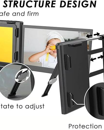 Teamgee P1 Plus Laptop Screen Extender 13.3” FHD 1080P IPS Display，Dual USB & HDMI Portable Monitor, Plug-and-Play Compatible with Mac/Windows/Android, Fits 13-17" Laptops