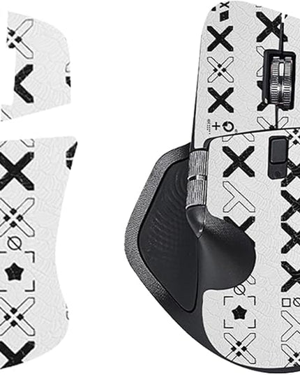 Mouse Grip Tape Full Coverage for Logitech MX Master 4 Wireless Gaming Mouse,Self-Adhesive PreCut Sweat-Resistant Professional Mice Upgrade Kit - White