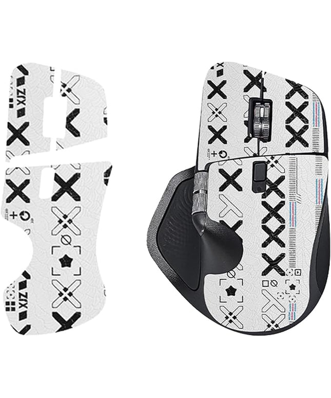 Mouse Grip Tape Full Coverage for Logitech MX Master 4 Wireless Gaming Mouse,Self-Adhesive PreCut Sweat-Resistant Professional Mice Upgrade Kit - White