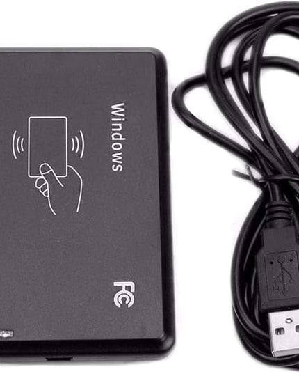 HiLetgo 125Khz EM4100 USB RFID ID Card Reader Swipe Card Reader Plug and Play with Cable First 10 Digit (Only Read 125kHz ID Card, Cannot Read IC Card. See Product Pictures)