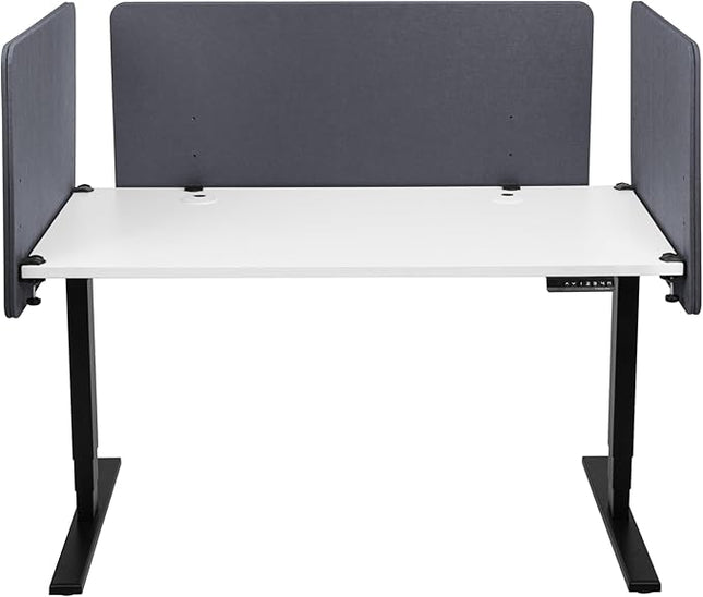 Progressive Desk Privacy Acoustic Panel 59″ - Desk Divider - 59 Inch Sound Proof Dividers - Dark Gray