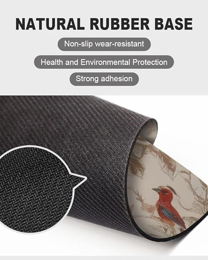 Beige Garden Neutral Floral Square Mouse pad, Texture, Waterproof, Anti Slip Rubber Base, Computer Mouse pad, Laptop Mouse pad