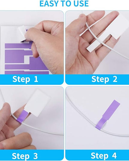 300 Pcs Cable Labels, JIQEZNL Premium 10 Colors Wire Labels Electrical, Waterproof Cord Label Electronics Tags for Cables Management, Self-Adhesive Cable Label Tags for Laser Printer and Handwriting