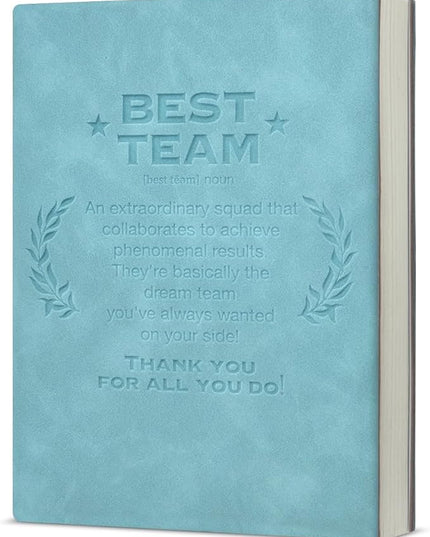 Best Team Journal Notebook, Employee Appreciation Gift for Coworkers Best Team Definition Leather Journal for Writing Travel Business Work