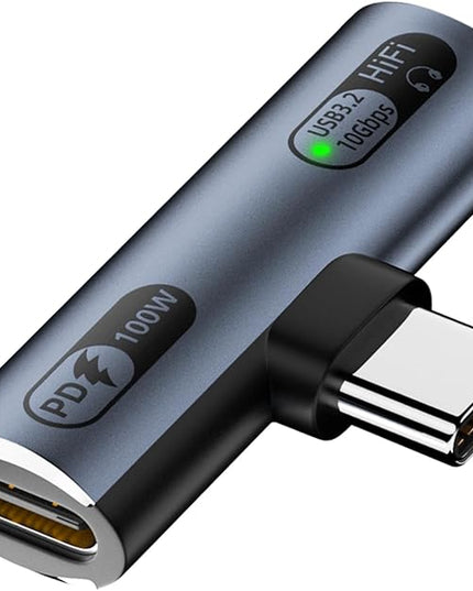 USB C Splitter with 100W Fast Charging, Dual USB C Headphone and Charger Adapter Dongle for iPhone 16/15 Series, iPad, MacBook, Galaxy S24/S23 and More - Grey (No for Power and Video Output)