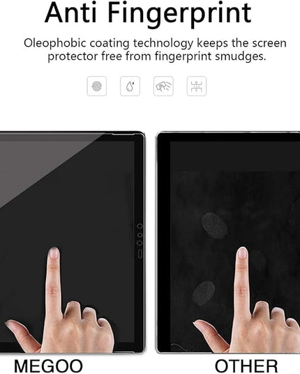 Megoo Screen Protector for Surface Pro 3, Tempered Glass, HD Clear-Scratch resistant-Friendly Touching Screen - Designed for Microsoft Surface Pro 3 (12 inch) ¡­