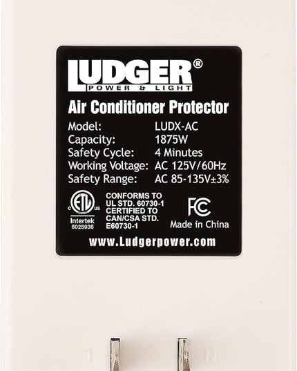 Ludger Power Surge Protector (LUDX-AC), ETL Certified, Reliable Protection, 4-Minute Safety Cycle, 3 Modes LED Indicator, 2/3 Prong Outlets, Fire-Resistant