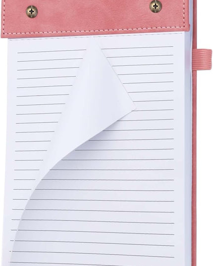 Mogoostry A5 Lined Planning Pads 5.9" x 8" Planner To Do List Memo Note Pads Screw Binding Writing Paperboard Notepad, 100 Sheets per Pack, Pink