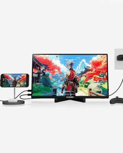 Kado Tablet Stand for Portable Monitor, Adjustable Tablet Holder Foldable, iPad Accessories for Office Compatible with Kindle, Switch, Surface Pro, iPad Pro/Air/Mini, iPhone Pro/Max/Plus