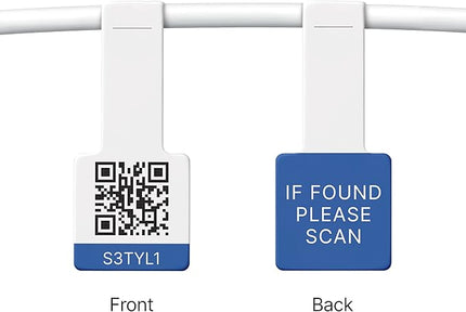 Cable Labels for Thick Cables - 100 Pack Heavy Duty Wrap-Around QR Code Stickers - Asset Tags for IT Cable Management