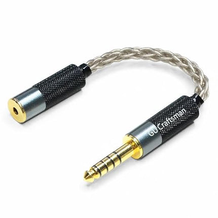 GUCraftsman 4.4mm Balanced Male to 2.5mm Balanced Female Headphone Adapter Cable 6N Single Crystal Silver Headphone Jack Convert Cable for Audio Players with 4.4mm Balanced Ports¡­