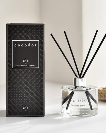 COCODOR Signature Reed Diffuser Set/Pure Cotton / 6.7oz /2 Pack/Home Fragrance Diffuser, Oil Scent Diffuser for Bathroom Shelf Decor