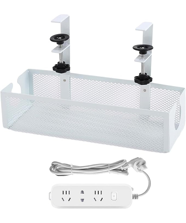 Under Desk Cable Management,Carbon Steel Wire Organizer - Under The Desk Cable Management,for Family Friends Students Adults Men Women Home Indoor Office Study Kitchen