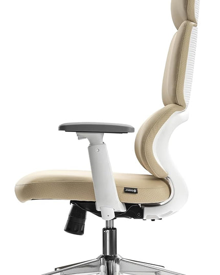 EUREKA ERGONOMIC Remi High Back Office Chair, PU Leather Office Chair with Wheels, Leather Desk Chair, Executive Office Chair Comfy for Home & Office, Beige