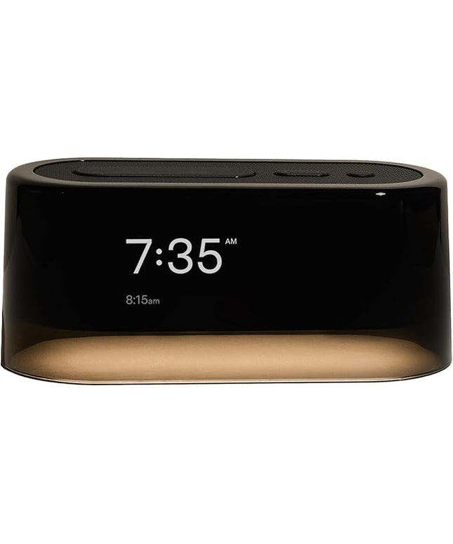 Loftie Alarm Clock with Sound Machine – Smart Alarm Clock with Light, White Noise, Bluetooth Speaker, Night Light Sound Machine, 100+ Sounds, Blackout Mode, No WiFi Mode, Optional Subscription - Black