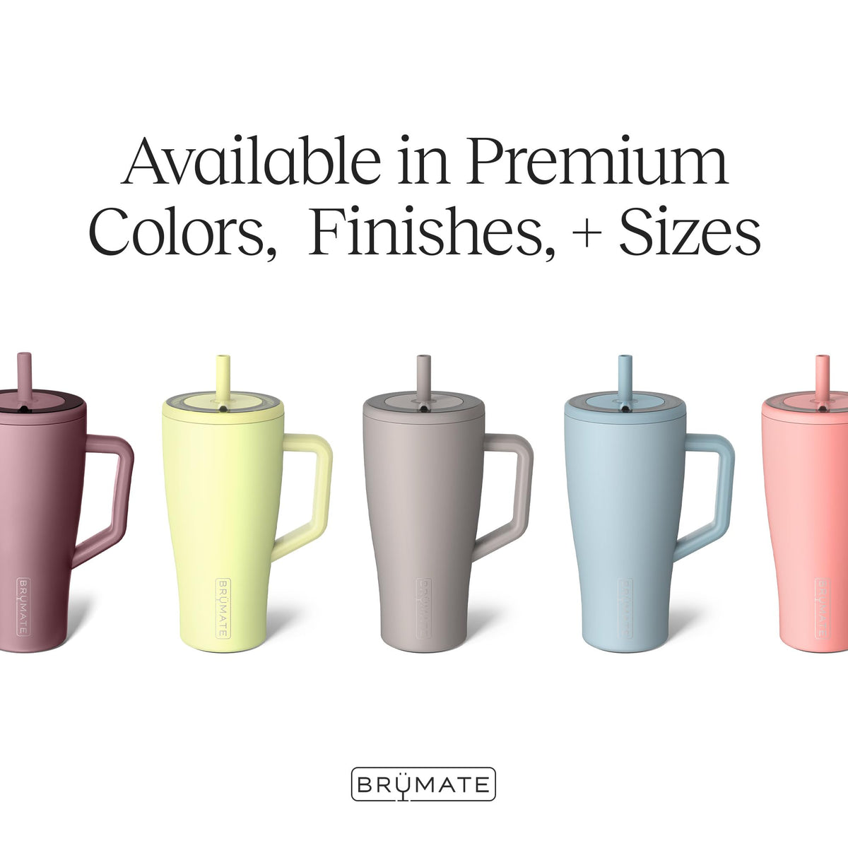 BrüMate Era 40 oz Tumbler with Handle and Straw | 100% Leakproof Insulated Water Bottle Tumbler with Lid and Flexible SoftSip Straw | Made of Stainless Steel | Cup Holder Friendly | 40oz (Dune)