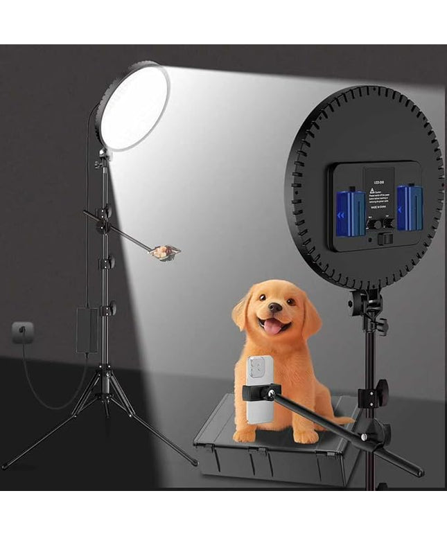 Large Barber Light with72 inch Stand, 55W 6500K Full-Screen Selfie Light Ring, 360 Phone Holder,Remote Controller,Box,Black,There are for You to Choose from.(Black, 13)