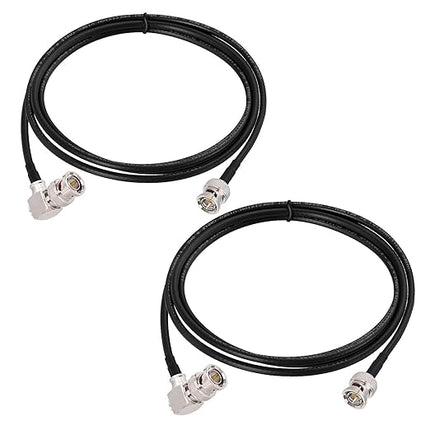 Superbat 3G 6G SDI Cable 6ft Right Angle BNC Male to Male Belden 1855A Cable 75 Ohm Thin Short Camera Wire for HD SDI Converter Camera CCTV Monitor Video Switcher Splitter etc 2-Pack