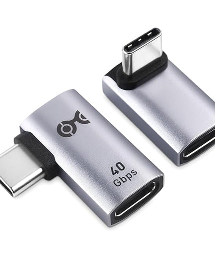 Cable Matters Combo-Pack 40Gbps Right Angle USB-C Adapter Kit, Up to [4K@240Hz Video, 240W Charging, 40Gbps Data Transfer] 90 Degree USB C Adapter, Compatible with Thunderbolt 4, iPhone 16, Steam Deck