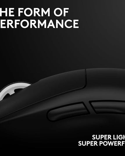 Logitech G PRO X Superlight 2 Wireless Gaming Mouse, 60g Pro-Grade with 5 Programmable Buttons, 44k DPI Sensor, 8kHz Report Rate, USB-C Charging for PC/Mac - Black