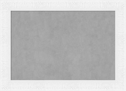Amanti Art White Framed Magnetic Board 31x43 Large Vision Board for use with Magnets, 100% Metal Sheet to Display Items as Office Decor or for Home Organization in mudroom, Kitchen or Kids Room