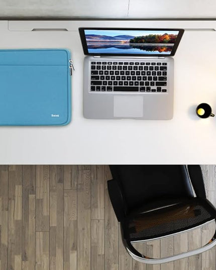 Laptop Sleeve Bag, 15.6 inch Computer Case Shockproof Protective Notebook Case with Accessory Pocket, Briefcase Carrying Laptop Sleeve for 15.6" HP, ASUS, Dell, Lenovo, Acer -Sky Blue