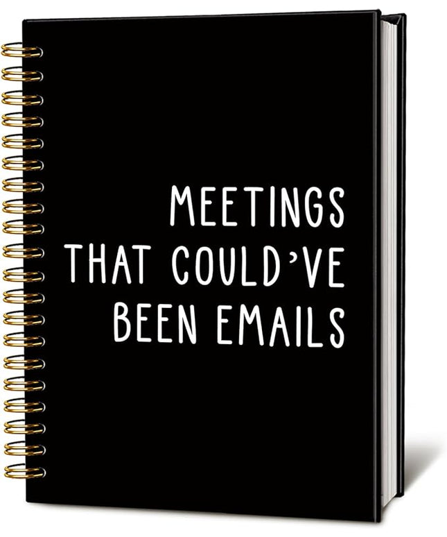 LIANGW Meeting Notebook - Meetings That Could've Been Emails Journal,Office Gift for Coworkers, Bosses, or Work From Home Professionals, Funny Work Spiral Notebook, 5.5x8.3 Inch