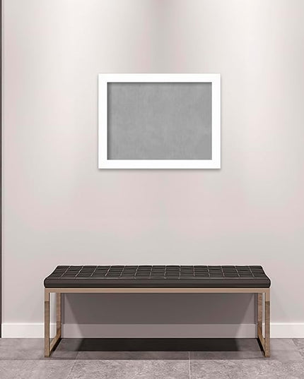 Amanti Art White Framed Magnetic Board 21x27 Medium Vision Board for use with Magnets, 100% Metal Sheet to Display Items as Office Decor or for Home Organization in mudroom, Kitchen or Kids Room