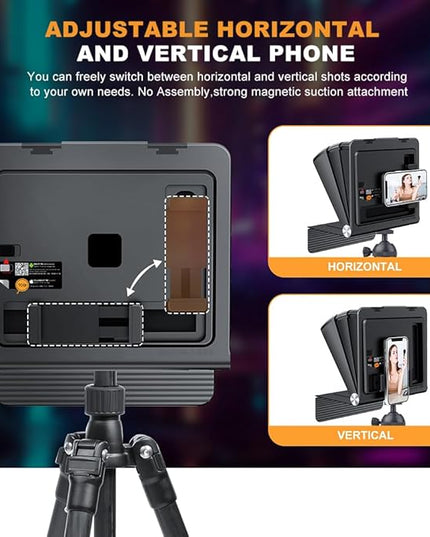 LENSGO Teleprompter for iPhone ipad Smartphone,7.9’’ Mini Portable Prompter with Remote Control,APP Compatible with iOS/Android for YouTube, Zoom, Twitch, Online Teaching,Vlogger,Live Streaming
