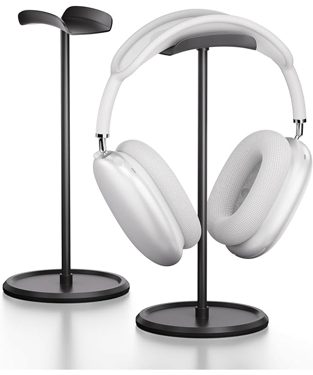 NQQNQQ Headphone Stand【1PACK】 Headphone Holder with Storage Tray Compatible for Max Pro, Beats, Bose and Most Gaming Headphones. 【No Tools Required】 YO-2 (Black)