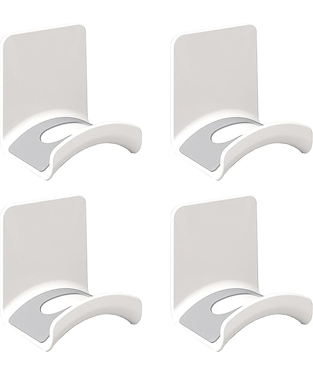 Nalegtocw Headphone Stand,Sticky Headset Hanger Adhesive Headphone Holder Hook Mount,4 Pcs Headset Stand Holder Clip Under Desk,White