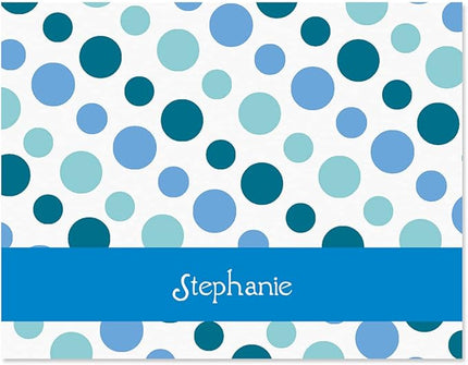 Current Zippy Dots Personalized Note Cards - 24 Cards with White Envelopes, 4¼ x 5½ Inch Size, Blank Stationery, Add Names or Text, For Thank You Notes, Invitations, & Announcements