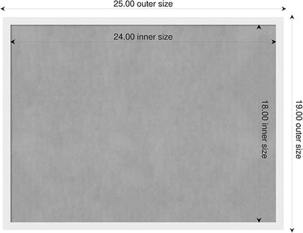 Amanti Art White Framed Magnetic Board 19x25 Medium Vision Board for use with Magnets, 100% Metal Sheet to Display Items as Office Decor or for Home Organization in mudroom, Kitchen or Kids Room