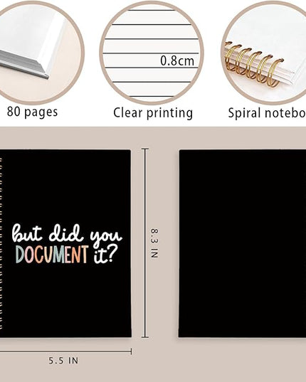 But Did You Document It Funny Notebooks for Work, Human Resources Gifts, Funny Office Gifts, Office Humor Gifts, Funny Office Supplies, Funny Hardcover Spiral Notebook 5.5x8.3 Inch