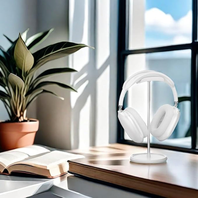 NQQNQQ Headphone Stand【1PACK】 Headphone Holder with Storage Tray Compatible for Max Pro, Beats, Bose and Most Gaming Headphones. 【No Tools Required】 YO-2 (White)