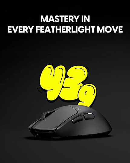 Pulsar Gaming Gears X3 Crazylight Wireless Gaming Mouse, Ultra Lightweight 1.51 oz (43g), Hybrid Ergonomic, Optical Switch, 32000 DPI, 750 IPS, XS-1 Sensor, 8k Compatible (Jet Black)