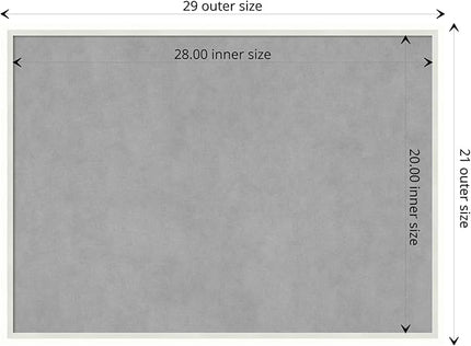 Amanti Art White Framed Magnetic Board 21x29 Medium Vision Board for use with Magnets, 100% Metal Sheet to Display Items as Office Decor or for Home Organization in mudroom, Kitchen or Kids Room