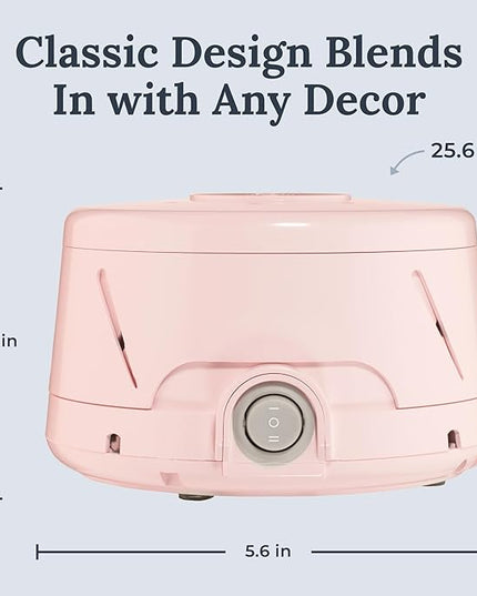 Yogasleep Dohm Classic (Pink) The Original White Noise Machine, Soothing Natural Sound from A Real Fan, Noise Cancelling for Office Privacy, Travel & Meditation, Sleep Therapy for Adults & Baby