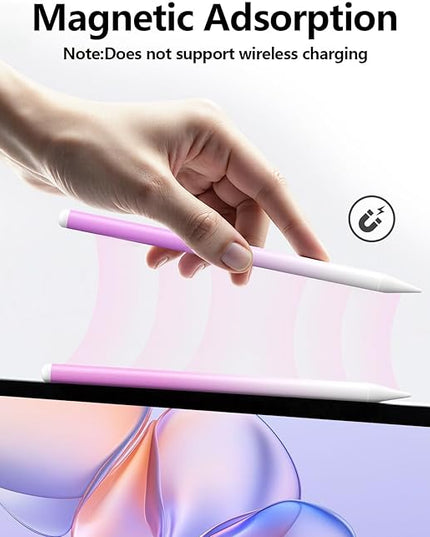 Stylus Pen for iPad 6th-11th Generation-2X Fast Charge Active Pencil Compatible with 2018-2025 Apple iPad Pro 11"/12.9"/M4, iPad Air 3/4/5/M2/M3,iPad mini 5/6 Gen-Gradient White Pink